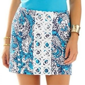 Lilly Pulitzer Marigold Skort in Hippy Hippy Shake Ariel blue, size 8